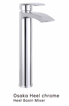 iCladd Osaka Heel Chrome Basin Mixer & Waste